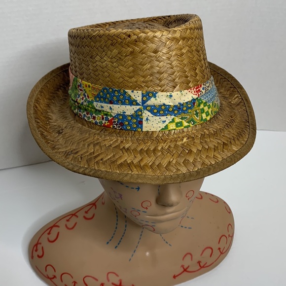 Vintage Straw Woven Hat | Unisex Chinese Walking Cap | Vegan Eco Friendly Boho - Picture 2 of 10